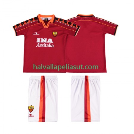 Jalkapallo Pelipaidat/Peliasut AS Roma 1999 Retro Lasten Kotipaita 1998 Lyhythihainen